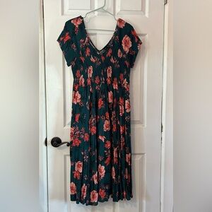 2X Torrid midi floral print sun dress